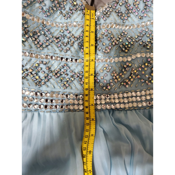 Love Reign Formal Dress – Size 7 – Light Blue Beaded Bodice – Long Evening Gown - Picture 10 of 10